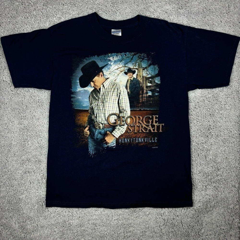 George Strait Shirt Mens Medium Vintage Honkytonkville Tour Official Merch Tee
